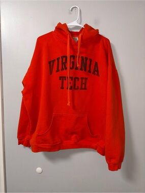 Vintage Virginia Tech Hokies Hoodie TCX Apparel Orange Y2K Boxy Fit Mens 2X